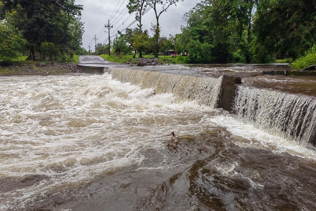 Inundaciones en Limón: Conductor queda atrapado tras desbordamiento de río
