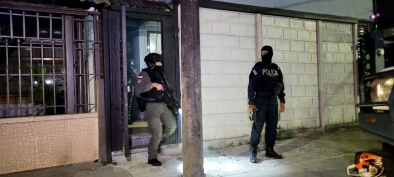 Operativos contra "Los Chacales" en cartago. Foto: MSP.
