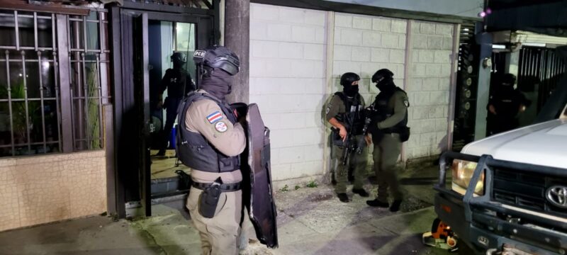 Operativos contra "Los Chacales" en cartago. Foto: MSP.
