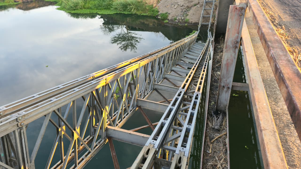 PUENTE EN LIBERIA COLAPSA: Un herido