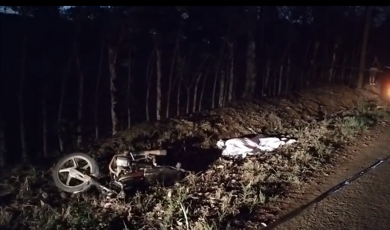 Motociclista muere al salirse de la vía y chocar contra un objeto fijo