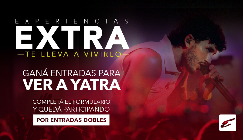 Experiencias Extra: ¡Participá por entradas para ver a Sebastián Yatra!