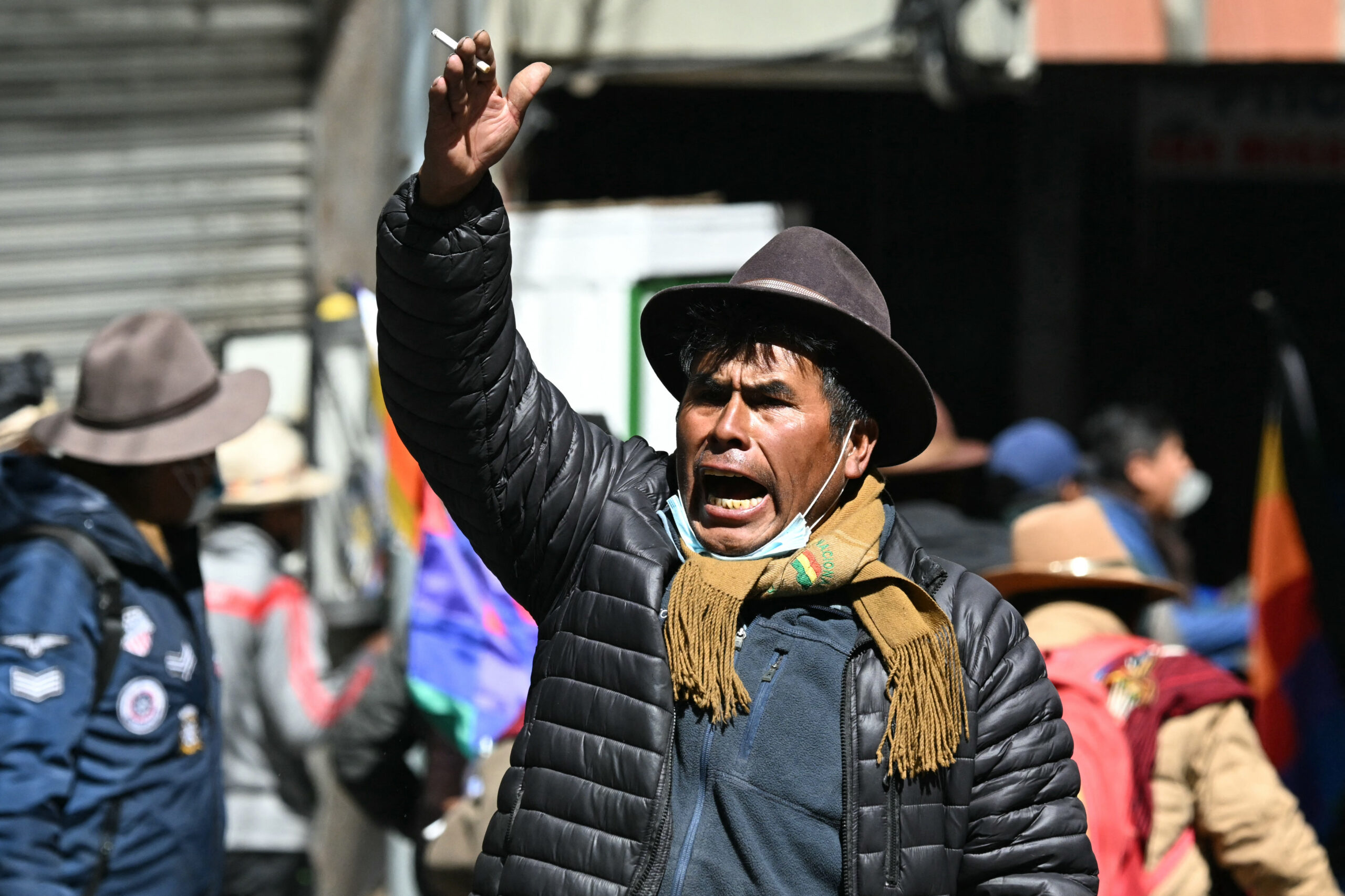 Manifestantes piden renuncia del presidente de Bolivia