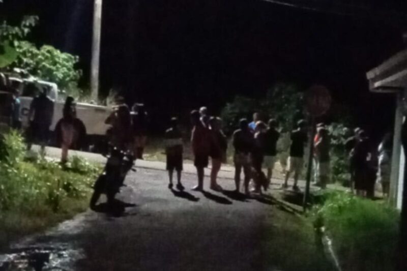 Brutal homicidio en Tucurrique. Foto: corresponsal Joaquín Salas.