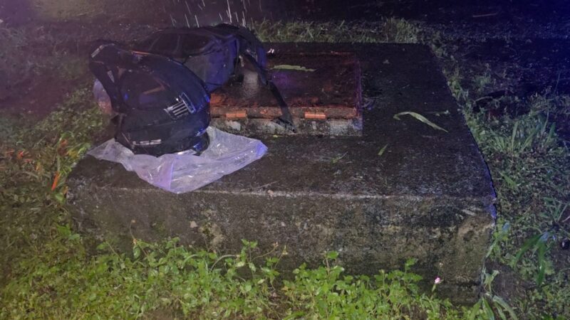 Mortal accidente en San Carlos. Foto: corresponsal Mariluz Rojas.