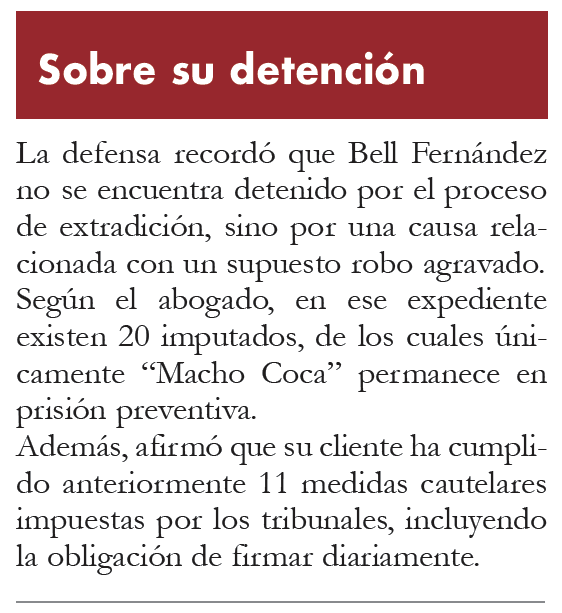 Defensa de “Macho Coca”: Está fuerte y esperanzado en la justicia”