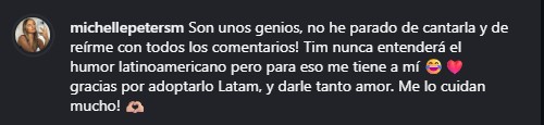Esposa de Tim Payne tiene raíces ticas