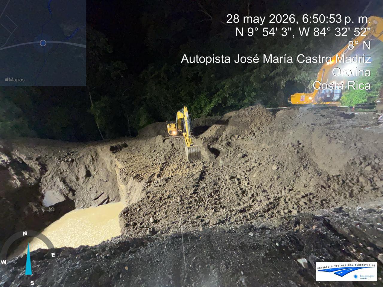 Ruta 27: MOPT acelera reparación tras hundimiento