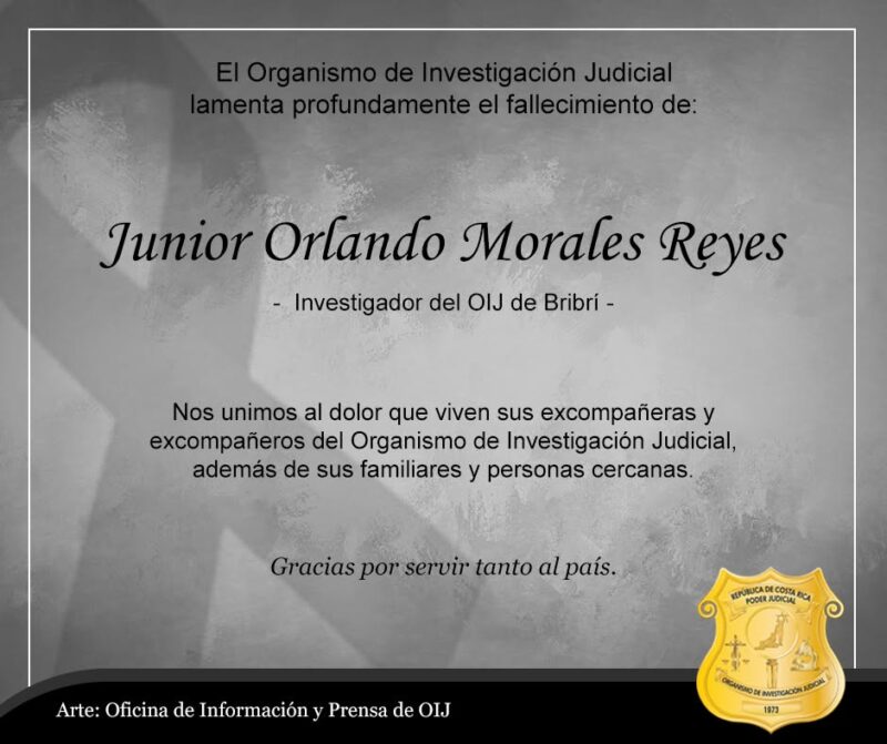 Fallece destacado investigador del OIJ a sus 49 añ