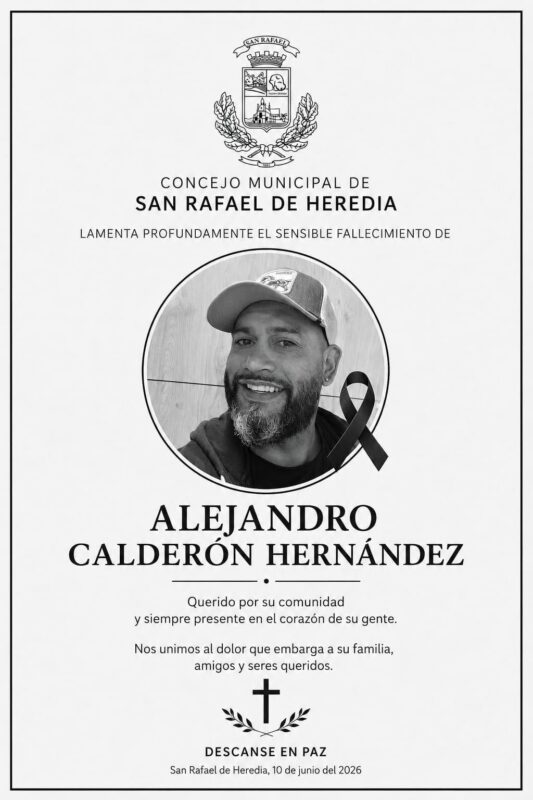 Así despiden a tico fallecido en Colombia