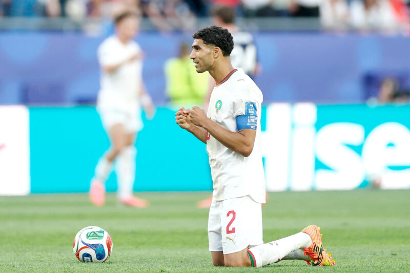 Así reaccionó Achraf Hakimi ante la victoria.