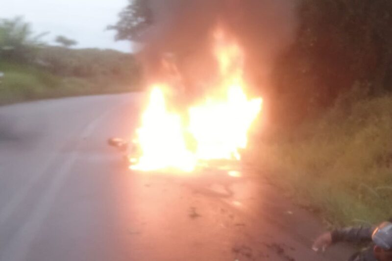 Mortal accidente en Limón. Foto: cortesía corresponsal de la zona. 