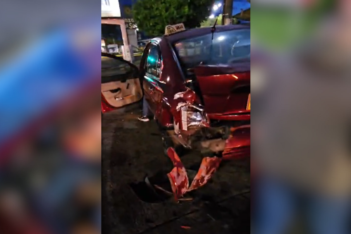 Taxista sufre choque y conductor se da a la fuga