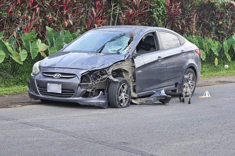 Mortal accidente en Limón. Foto: cortesía corresponsal de la zona.