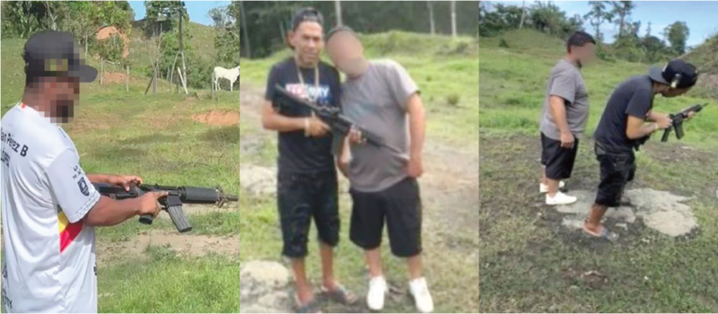 Documentan a Edwin con sus hijos en campo de entrenamiento.