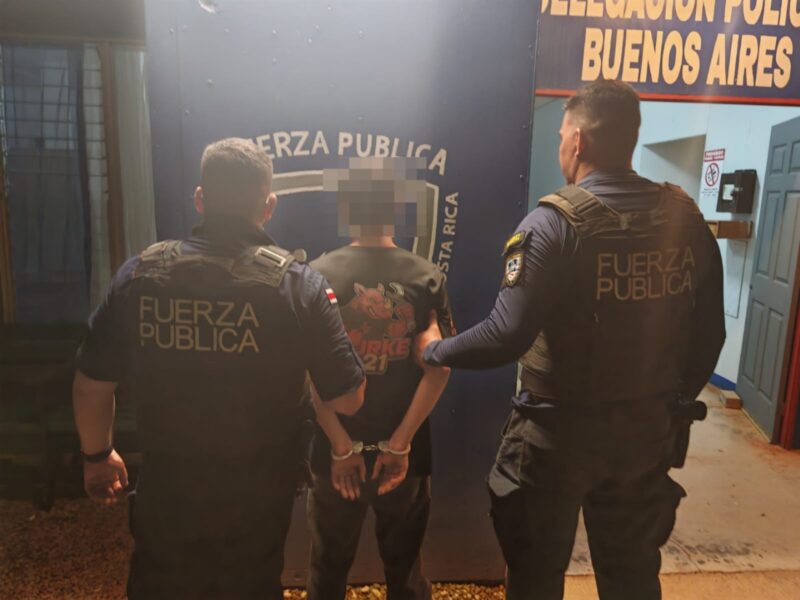 Sospechoso detenido. Foto: MSP.