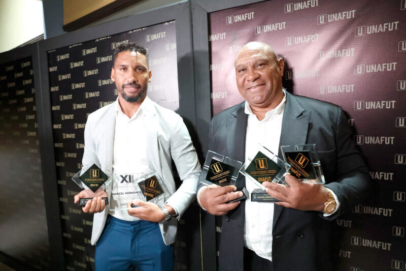 Marcel Hernández junto a su papá Modesto.