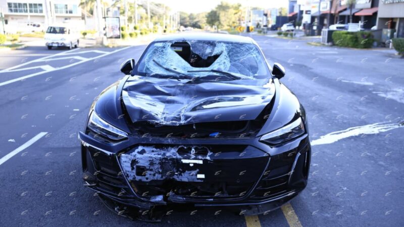 Mortal accidente en Santa Ana. Foto: Isaac Villalta. 
